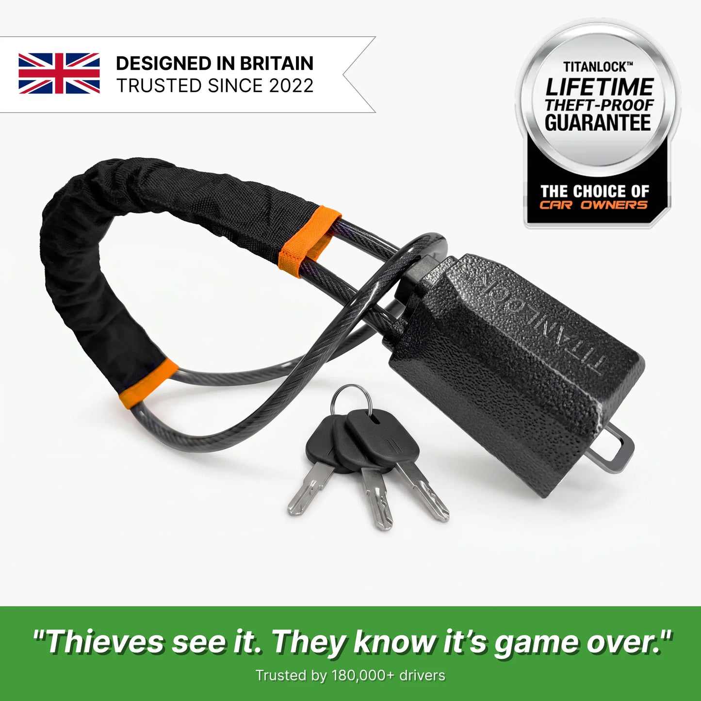 TitanLock™ Pro - Steering Wheel Lock