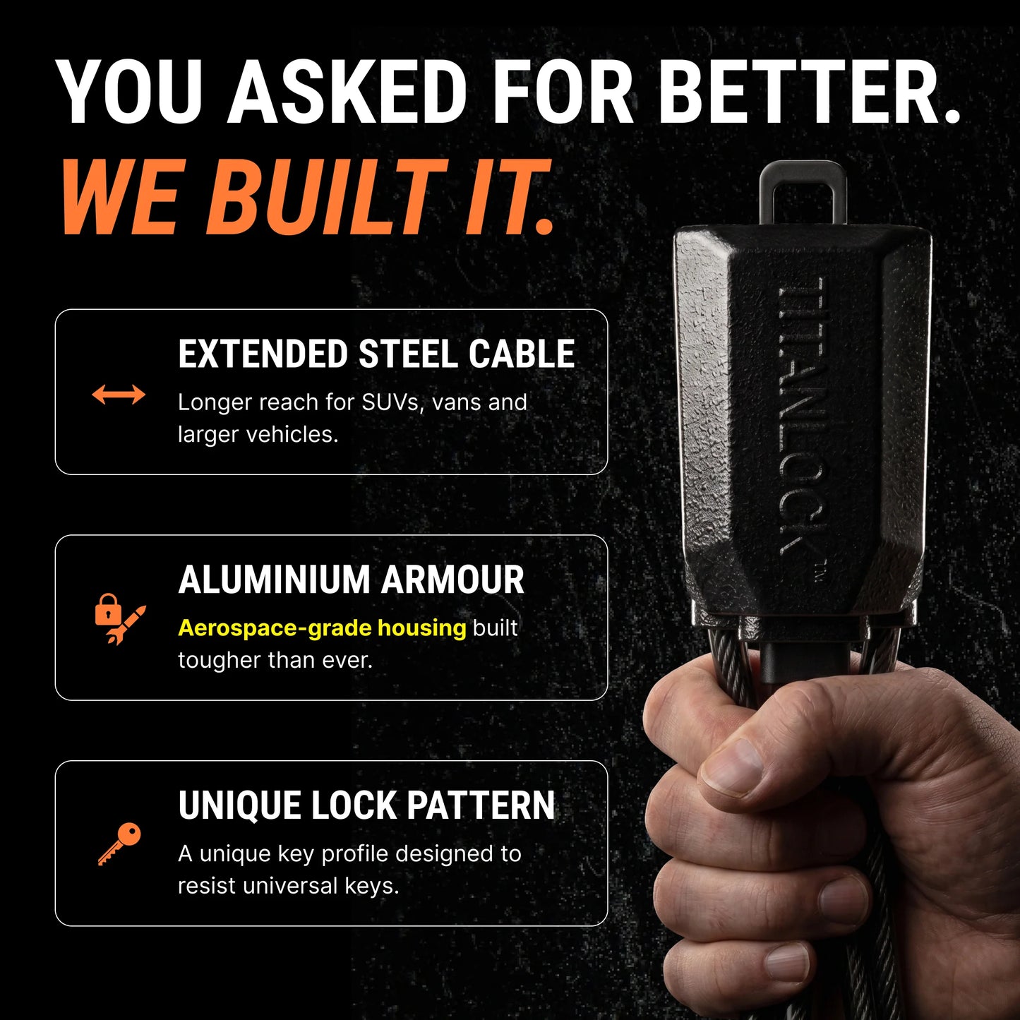 TitanLock™ Pro - Steering Wheel Lock