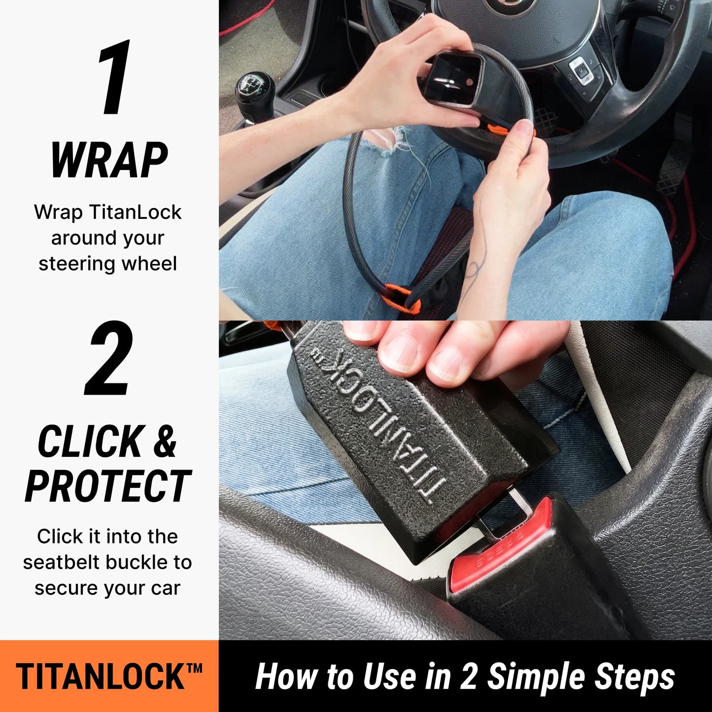 TitanLock™ Pro - Steering Wheel Lock