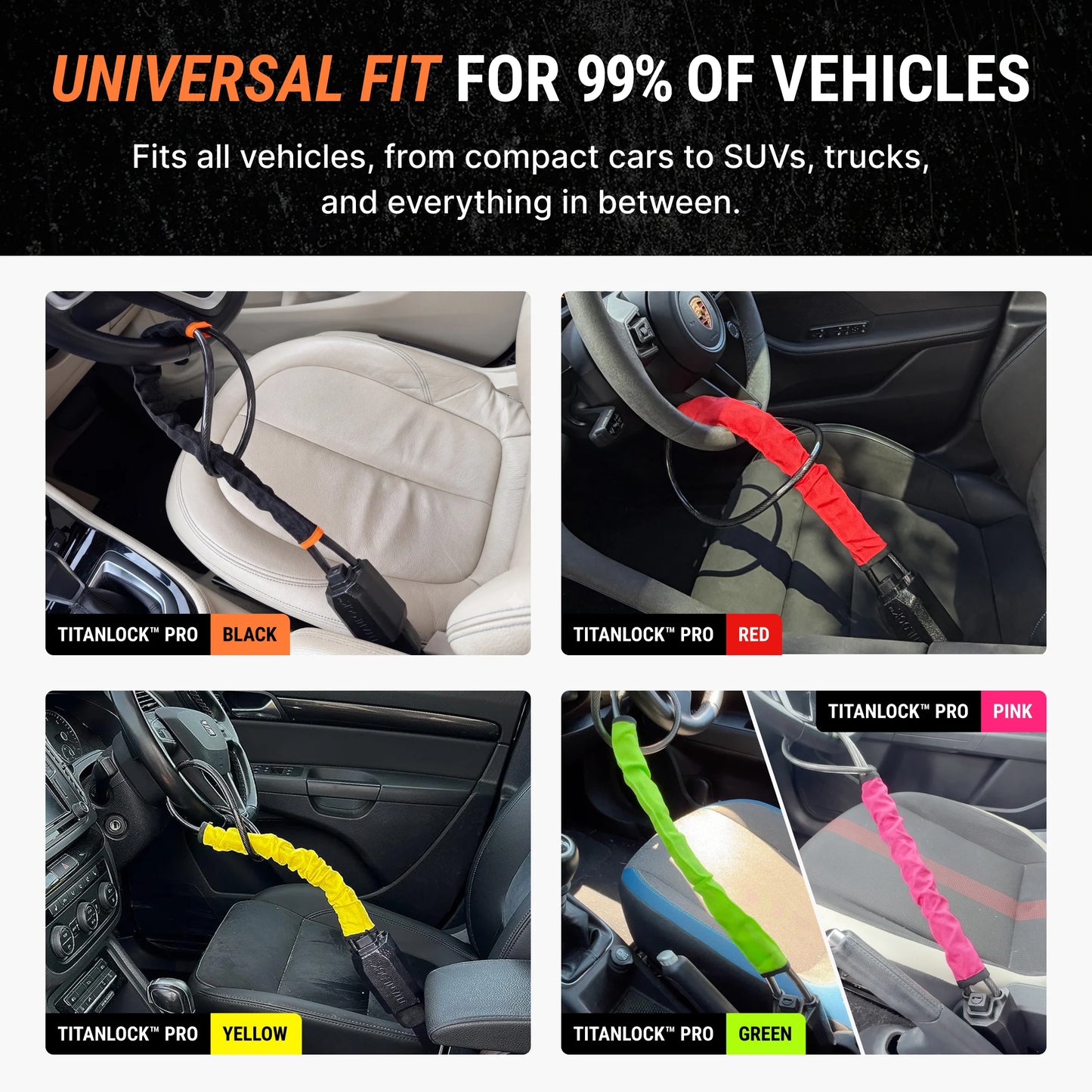 TitanLock™ Pro - Steering Wheel Lock